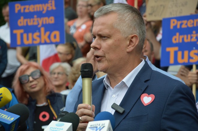 Tomasz Siemoniak w czerwcu ubiegłego roku na spotkaniu w Stalowej Woli