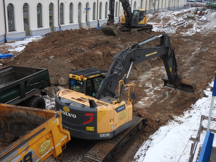 Prace przy przebudowie stacji Białystok