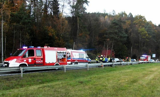 DK 75. Wypadek motocyklisty zablokował główny szlak łączący Nowy Sącz z Krakowem i Tarnowem