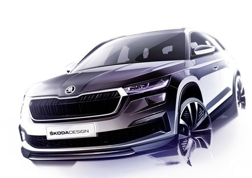 Skoda Kodiaq Kodiaq to największy SUV w portfolio Skody. Nowy, jeszcze bardziej stylowy i wykorzystujący najnowsze technologie Kodiaq, będzie świętował swoją światową premierę 13 kwietnia 2021 roku. Samochód pojawi się w europejskich salonach latem bieżącego roku.Fot. Skoda