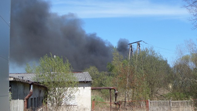Pożar hali w Myszkowie