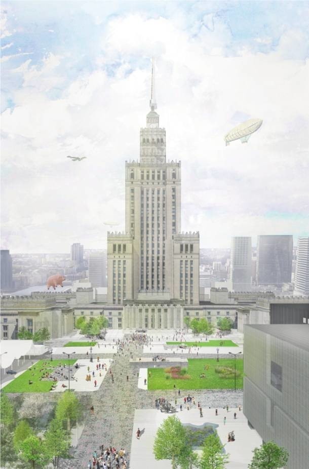Plac Centralny w Warszawie. Zobaczcie zwycięski projekt i wizualizacje zagospodarowania terenu wokół PKiN