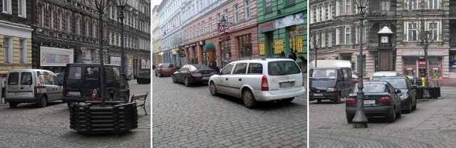 Kierowcy nagminnie parkują na deptaku Bogusława.
