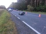 Wypadek na DK 60: motocyklista w szpitalu [ZDJĘCIA]