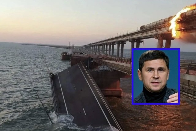 Mychajło Podolak, doradca prezydenta Ukrainy, w wywiadzie dla włoskiego dziennika "Corriere della Sera", wskazuje kto stoi za wysadzeniem mostu