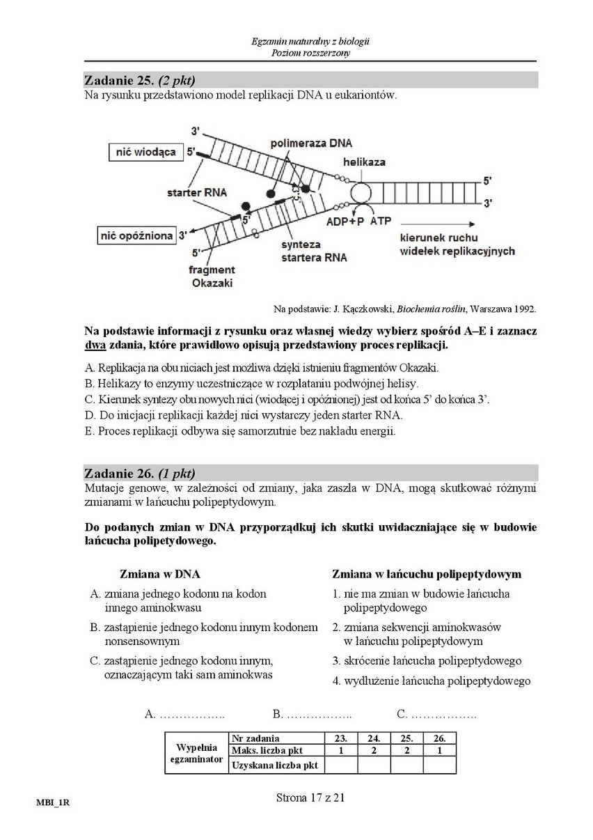 Stara matura 2016: Biologia rozszerzona [ODPOWIEDZI, ARKUSZ...