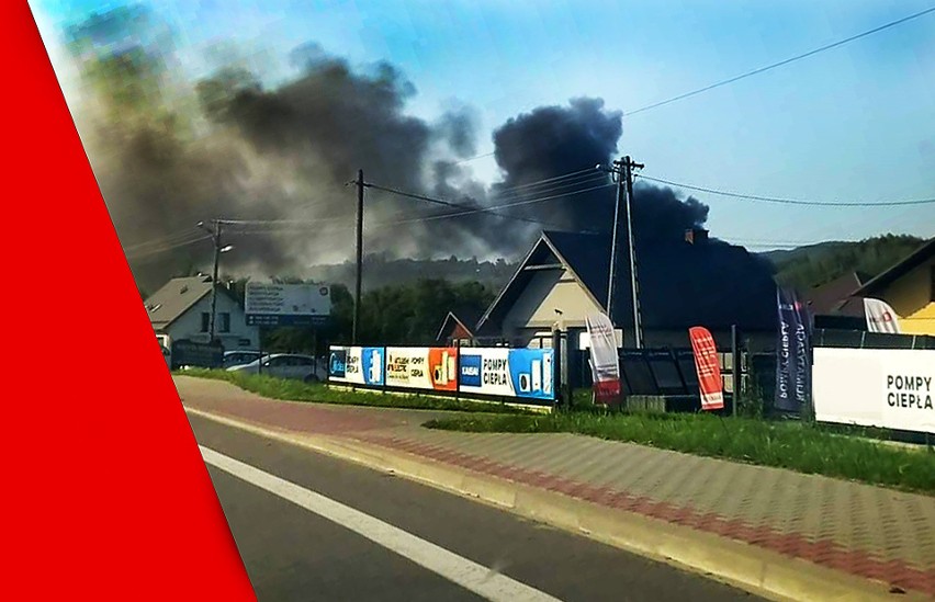 Łącko. Groźny pożar w dolinie Dunajca. Ogień pojawił się w przetwórni owoców