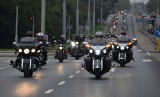 Pogrzeb Piotra Dobrowolskiego. Motocykliści kolumną przejechali przez Lublin (ZDJĘCIA, WIDEO)
