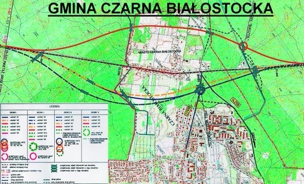 Plan budowy trasy obwodowej, którą niedawno poznali mieszkancy Czarnej Białostockiej