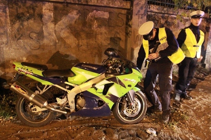Wypadek motocyklistów na Aleksandrowskiej