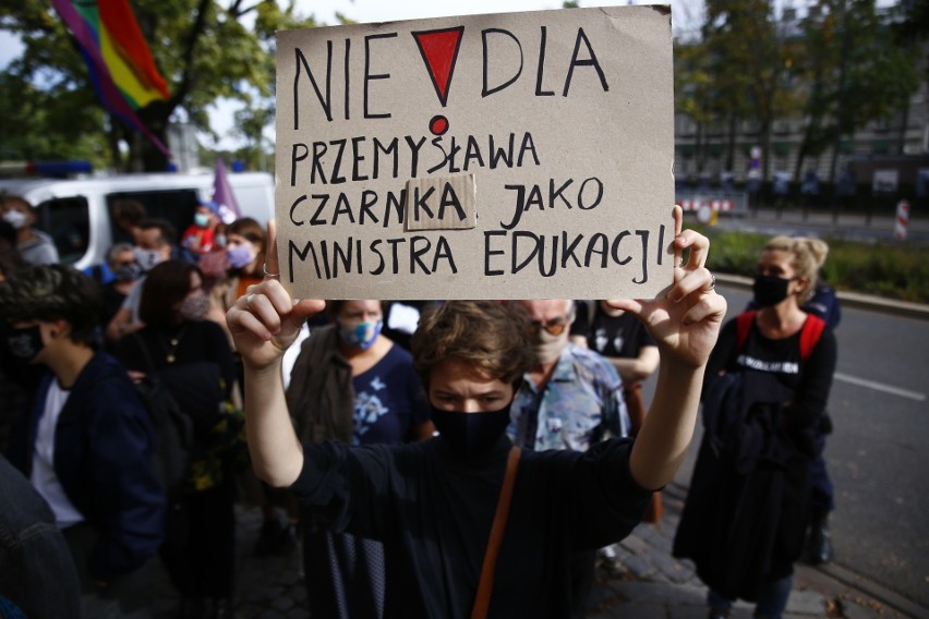 Protest przeciwko ministrowi Czarnkowi