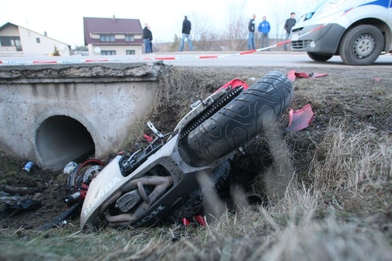 Śmiertelny wypadek motocyklisty