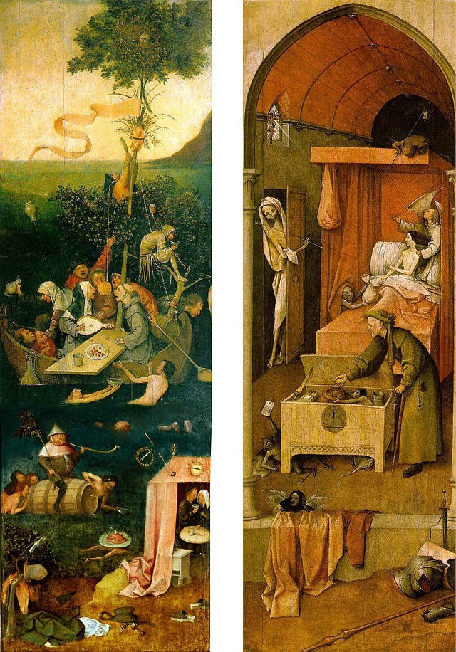 Hieronim Bosch, Śmierć skąpca, 1490-1500