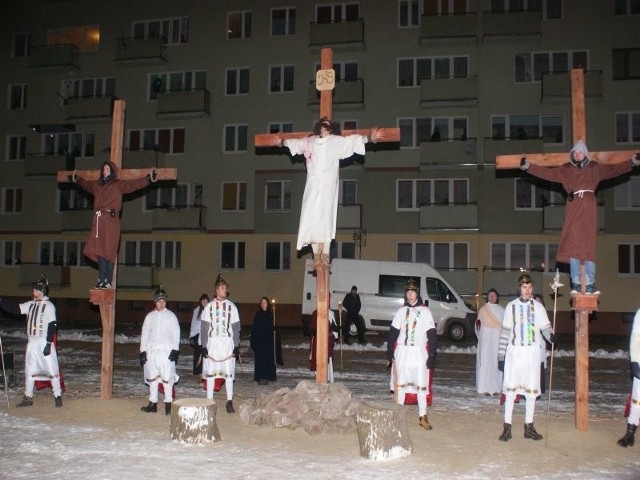 Scena ukrzyżowania Pana Jezusa rozegrała się na osiedlu Zagople w Kruszwicy