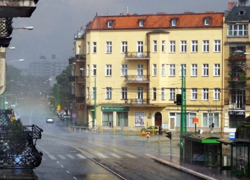 Burza w Poznaniu, grad w Koziegłowach