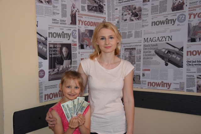 Justyna Kurda z Nosówki wygrała w loterii Nowin „Mieszkanie za czytanie“ 500 zł