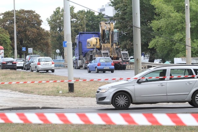 Zerwana trakcja na pl. Społecznym, Wrocław, 04.09.2015 r.