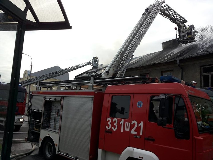 Pożar przy ulicy Staromiejskiej w Radomiu