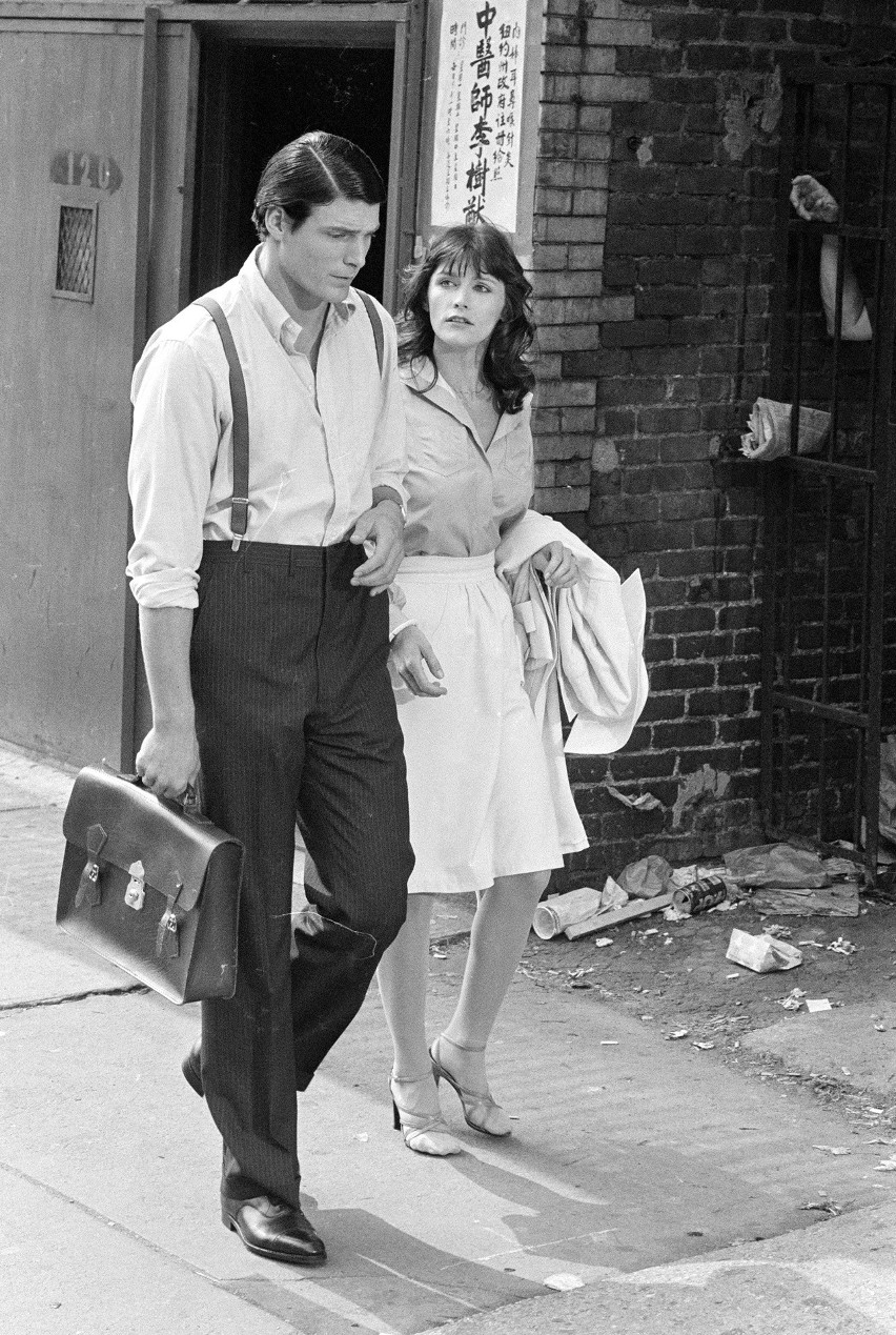 Christopher Reeve i Margot Kidder na planie "Supermana"