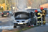 Pożar samochodu w Kostrzynie nad Odrą. W akcji dwa zastępy strażaków