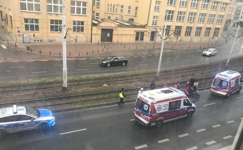 Wypadek skutera na ul. Kazimierza Wielkiego