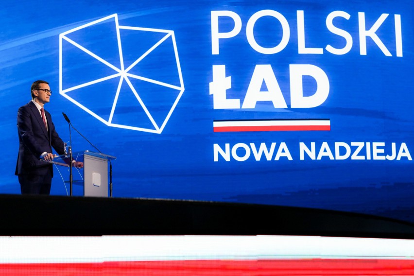 Premier Mateusz Morawiecki podczas konwencji PiS