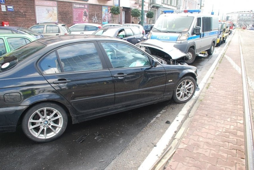 Kierowca BMW miał wypadek w Sosnowcu na 3 Maja