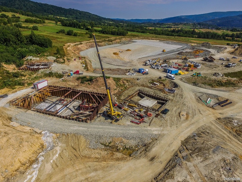 Budowa zakopianki na odcinku od Lubnia do Rabki