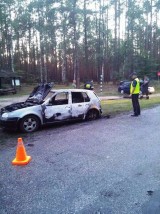 Świecie: Zderzenie dwóch aut. Golf stanął w płomieniach