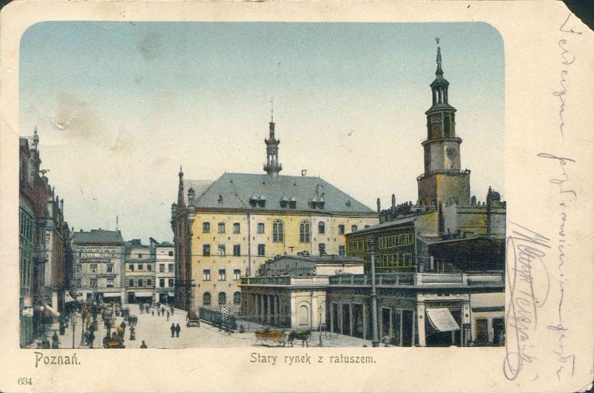 Ratusz w Poznaniu na starych pocztówkach