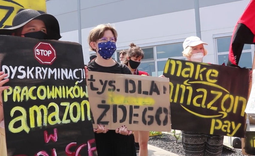 Protest przed Amazon Sady, 22 czerwca 2021