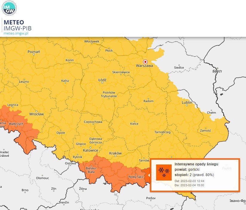 Trudna sytuacja pogodowa w Małopolsce. Wojewoda Łukasz Kmita apeluje o ostrożność