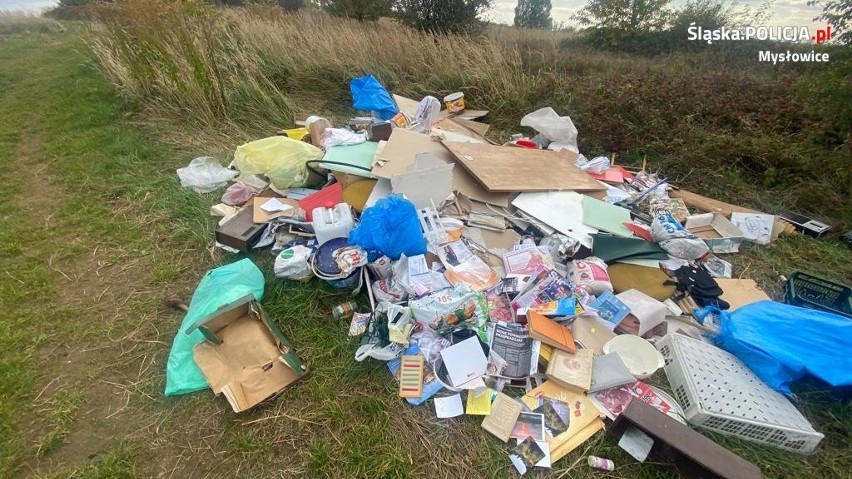 Mieszkaniec Katowic porzucił w Mysłowicach mnóstwo odpadów...