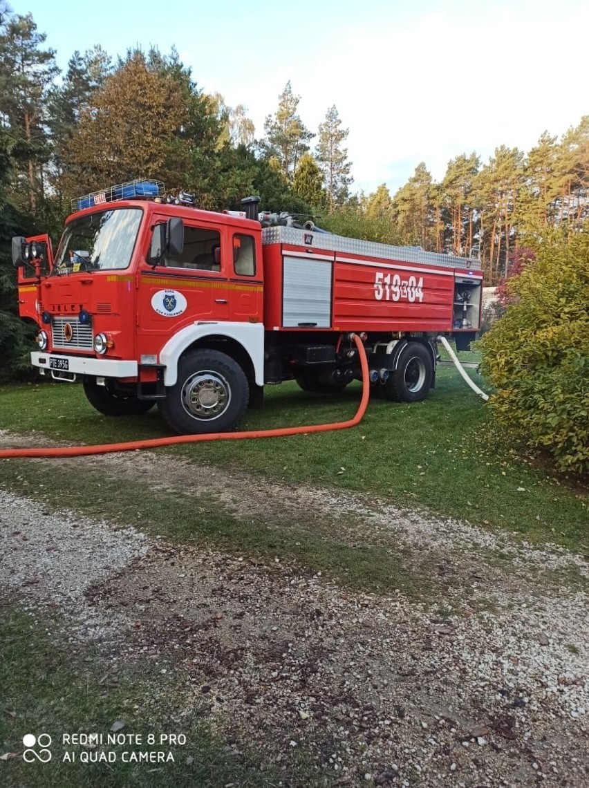 Strażacy gasili pożary składu drewna i samochodu