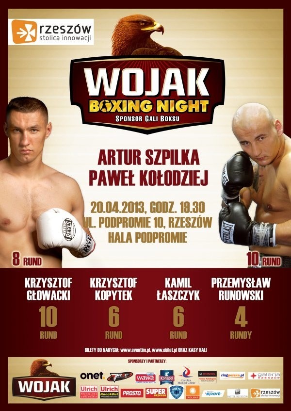 Wojak Boxing Night. W walce wieczoru: Artur Szpilka vs. Taras Bidenko.