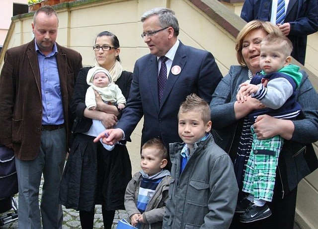 Para prezydencka z rodziną Bednarskich.