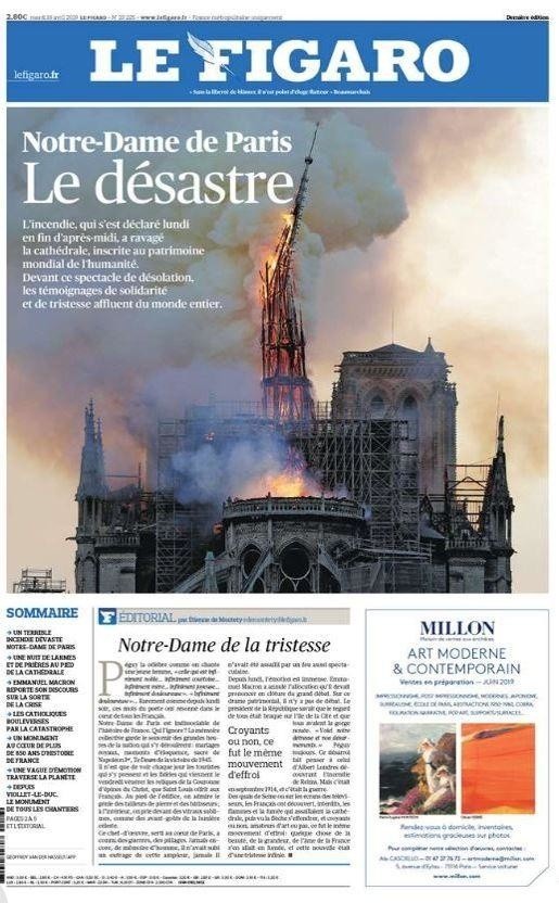 Pożar paryskiej katedry Notre Dame to jedno z tych wydarzeń, o których informują media na całym świecie. Zobaczcie jak wyglądały czołówki gazet!