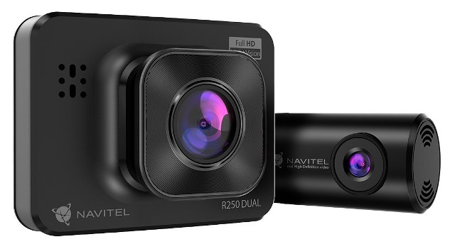 Navitel wprowadził do sprzedaży nowy wideorejestrator. R250 Dual to połączenie przedniej oraz tylnej kamery wspierające bezpieczeństwo podczas jazdy.Fot. Navitel