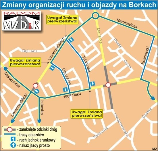 Drogowcy zamykają ulicę Limanowskiego. Pobierz mapę objazdów