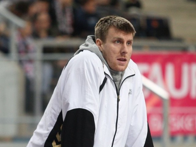 Scott Morrison w trakcie meczu w Łodzi. 