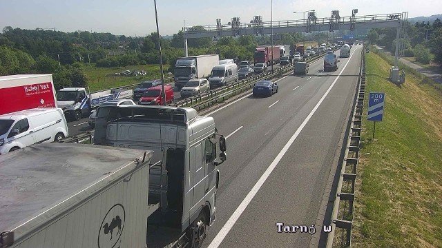 Sytuacja na A4. Poniedziałkowe korki na południowej obwodnicy Krakowa