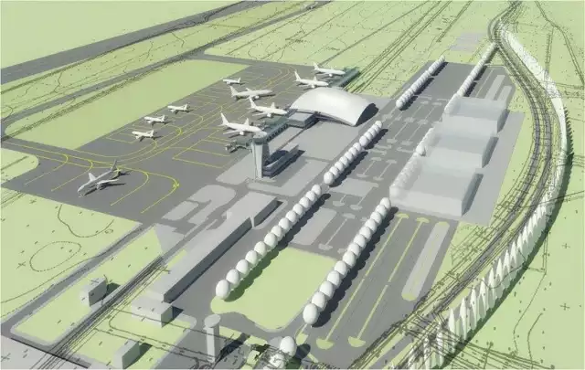 Tak ma wyglądać port lotniczy w Jasionce po rozbudowie. Fot. Wizualizacja Archiwum