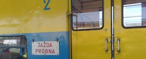 Jazda próbna na trasie Słupsk - Szczecinek. 