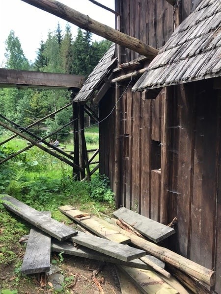 Skansen w Zlatych Horach po wypadku 4 lipca