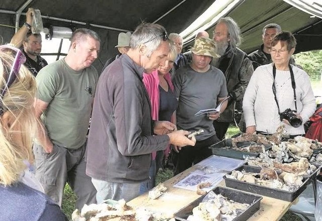 Grupa historyków i archeologów pracuje nad wykopaniem szczątków wraku samolotu. Towarzyszli im żołnierze z 12 BZ