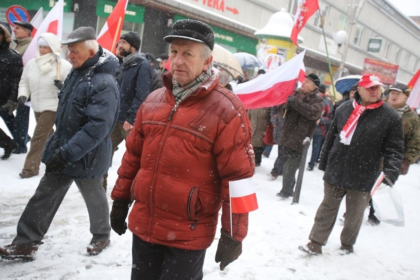 Marsz w Obronie Demokracji i Wolności Mediów w Sosnowcu