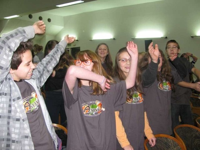 Młodzież brała udział w cyklu zawodów Gimnazjady 2013.
