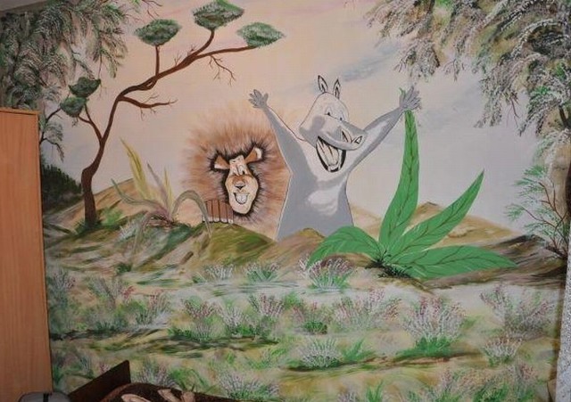 Funkcjonariusz Zakładu Karnego w Przytułach Starych zaproponował pomoc pani Marcie. Osadzeni własnoręcznie namalowali drzewko szczęścia, dmuchawce i zwierzątka z Madagaskaru na jednej ze ścian w jej mieszkaniu