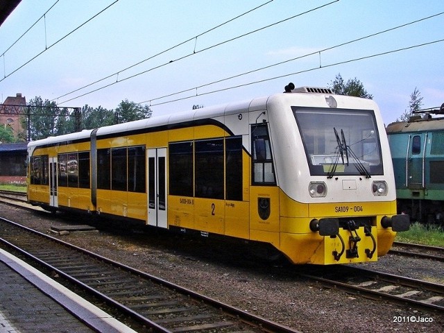 Szynobus SA109-004 w barwach Kolei Dolnośląskich