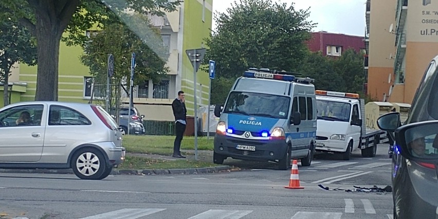 Kolizja na ul. Przyjaciół Ronda w Szczecinie